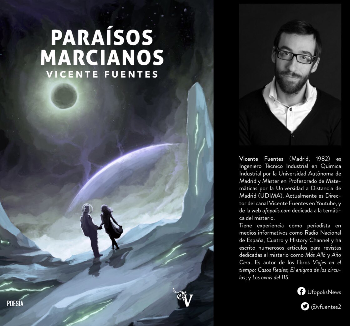 ¡Hola a todos! Aquí estoy recuperándome y luchando con mis problemas de salud, pero con un increíble gusto de haceros saber que ya sale mi primer libro de poesía titulado “Paraísos marcianos”, editado por Ediciones Valparaíso. ¡Espero que os guste mucho! #DiaDelLibro2021