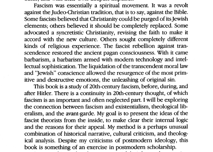 From Modern Fascism: Liquidating the Judeo-Christian Worldview by G.E. Veithintroduction: