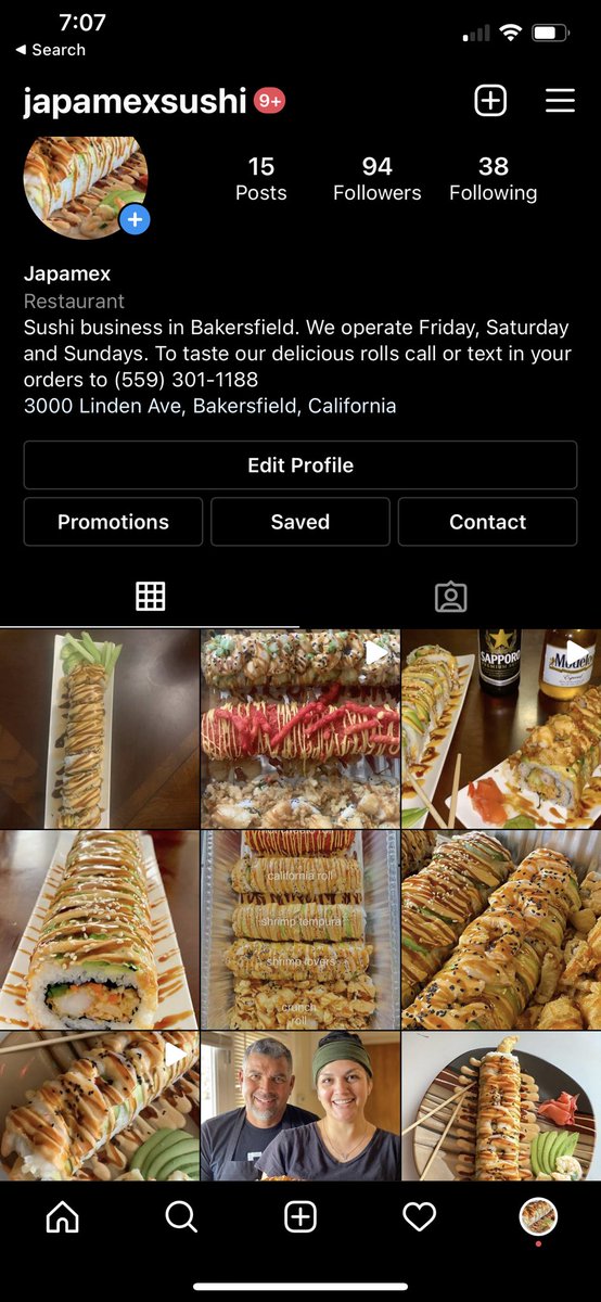 camorlingaa's tweet photo. Hello everyone! My parents dedicate their time to sell sushi on the weekends. If you’re in the Bakersfield area order in ur sushi rolls to 5593011188. Roll on by to pick up the best sushi in town 😝 https://t.co/PWIUZk8eoU