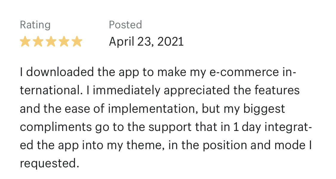 Yung97803487's tweet photo. @ShopifyDevs #FiveStarFriday #Transcy Super holiday when reading feedback on Friday https://t.co/RCgy68N53G