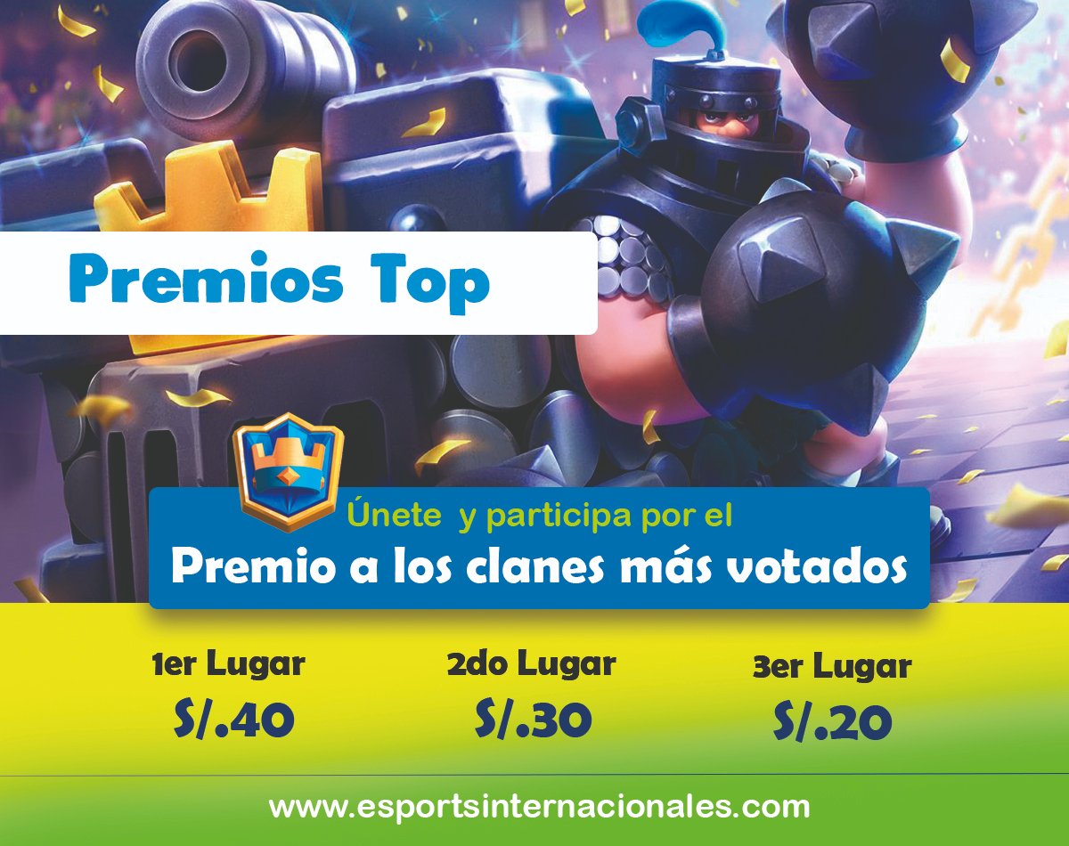 Registra tu clan o equipo y gana premios
esportsinternacionales.com
#clan #clashroyale #fifa #juego #esports #BrawlStars #fortnite