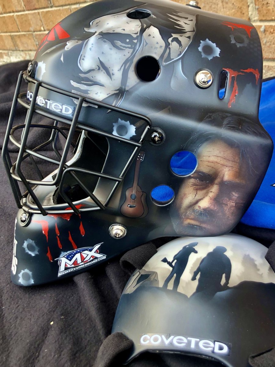 Naughty_Dog's tweet photo. Hitting the ice in style -- a huge thanks to Tony for sharing this insanely cool goalie mask he painted for his son! Incredible work, and hope your son has an awesome season! 🏒🏆

Submit your own creations here for a chance to be featured: https://t.co/rkNPoi2lDv https://t.co/V9vp0xRABW