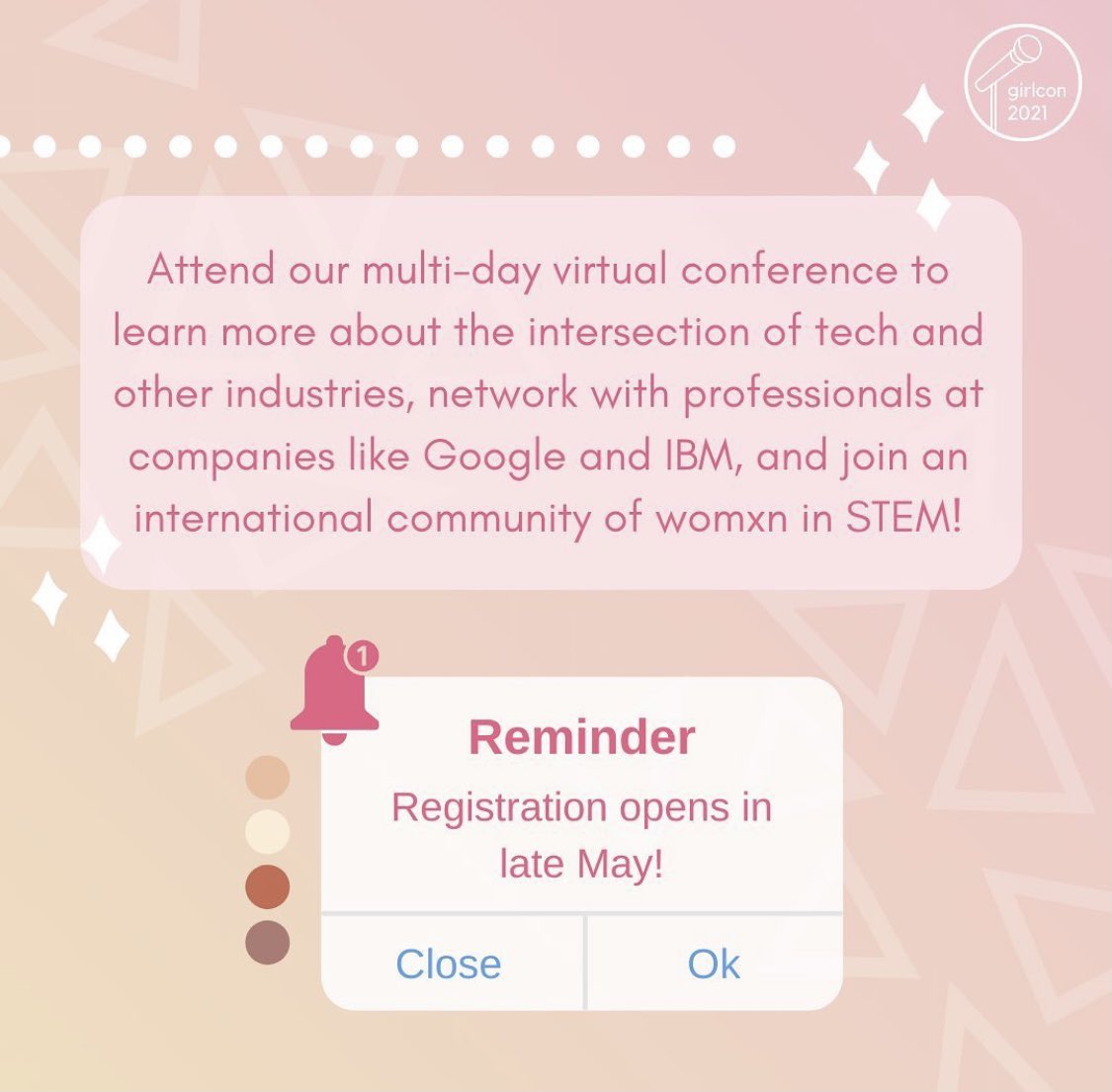 It’s official! Mark your calendars for Girlcon 2021, taking place from June 27th to June 30th 🥳 Our four day long conference will showcase inspiring womxn in technology. Registration will open in late May, we cannot wait for you all to join us for Girlcon 2021 😍 #girlcon2021