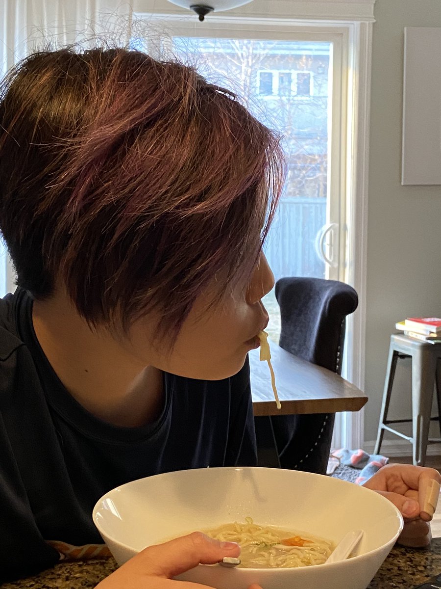 SerenaCMah's tweet photo. If it slurps it’s a hit in our home #yeg @NomiyaJapan #yegfood friendly service and amazing #ramen #friday https://t.co/RHgOqOWcHg