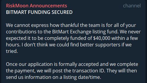 monaco_pnl's tweet image. Congratulations to the #RISKMOON community for the coming @BitMartExchange listing. 

If you&apos;ve ever wondered how committed a community the RISK one is, I dont think you need to wonder anymore. 

- More games with larger prizes coming
- I know of one VERY special prize soon