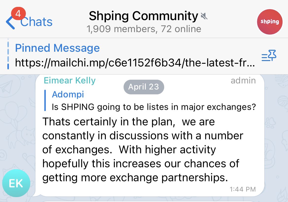 This Gem  is right now only available in  @ExchangeTimeX exchange one of the leading exchanges in Australia. However  $SHPING is going to list in more exchanges this year and start heavy marketing sign up here for  @ExchangeTimeX ->  https://timex.io/?refcode=1nU2XIakv1GeeQaGD