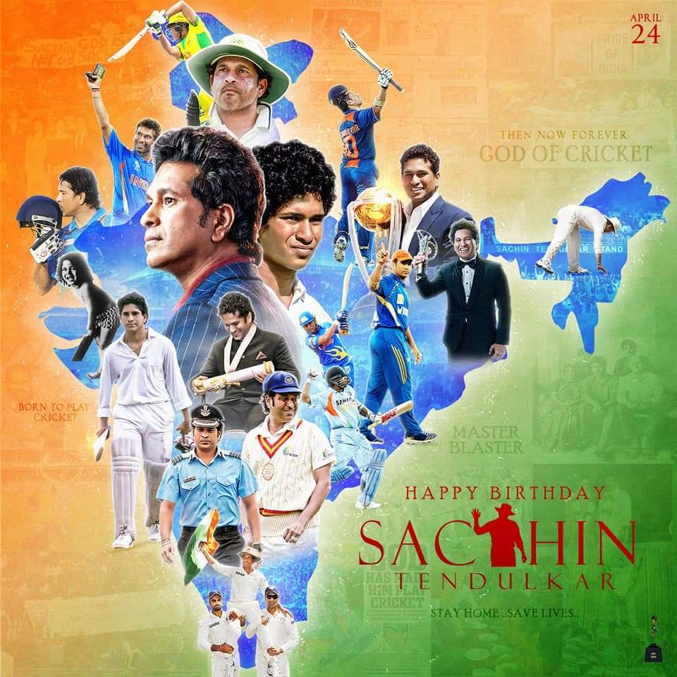 Happy Birthday To God Of Cricket Master Blaster Sachin Tendulkar    