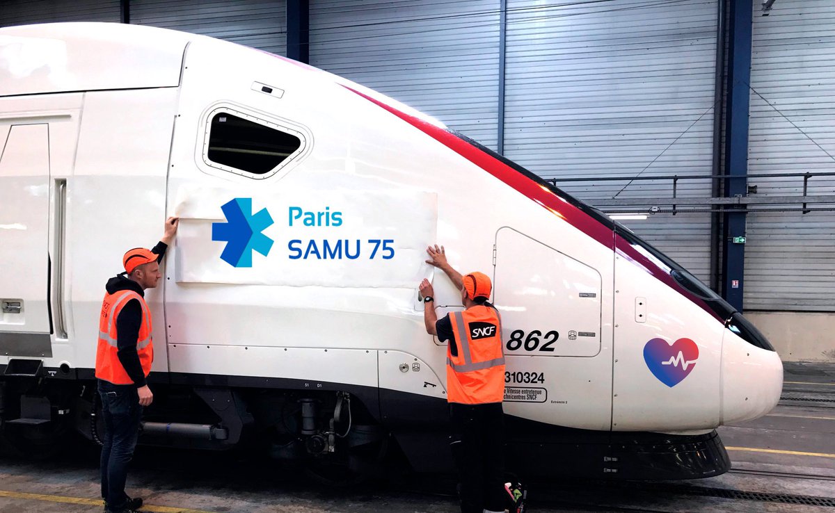 Souvenez vous, n’oublions rien. Mobilisation de la @SNCF avec le SAMU75 sur l’évacuation de patients atteints de la #COVID19 par train. Mission hors normes. #tenirensemble