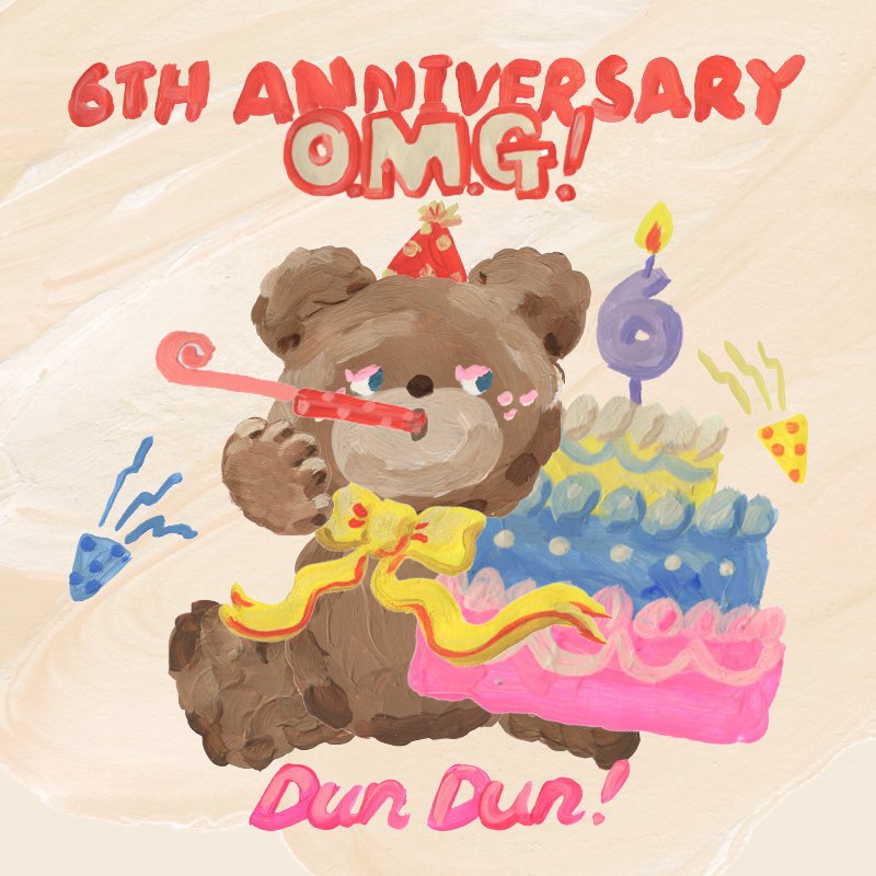 ⠀⠀⠀ #오마이걸타임 — Remember that we've celebrated our 6th Anniversary together back then on April 21st? Apparently the chubbibear also celebrate it! ⠀⠀⠀⠀⠀⠀⠀