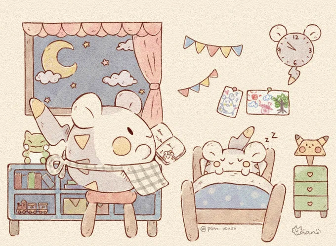 #私の作品もっと沢山の人に広がれ祭り
ポケモンだけでなく細かいモチーフとかも色々描いてます🌸 