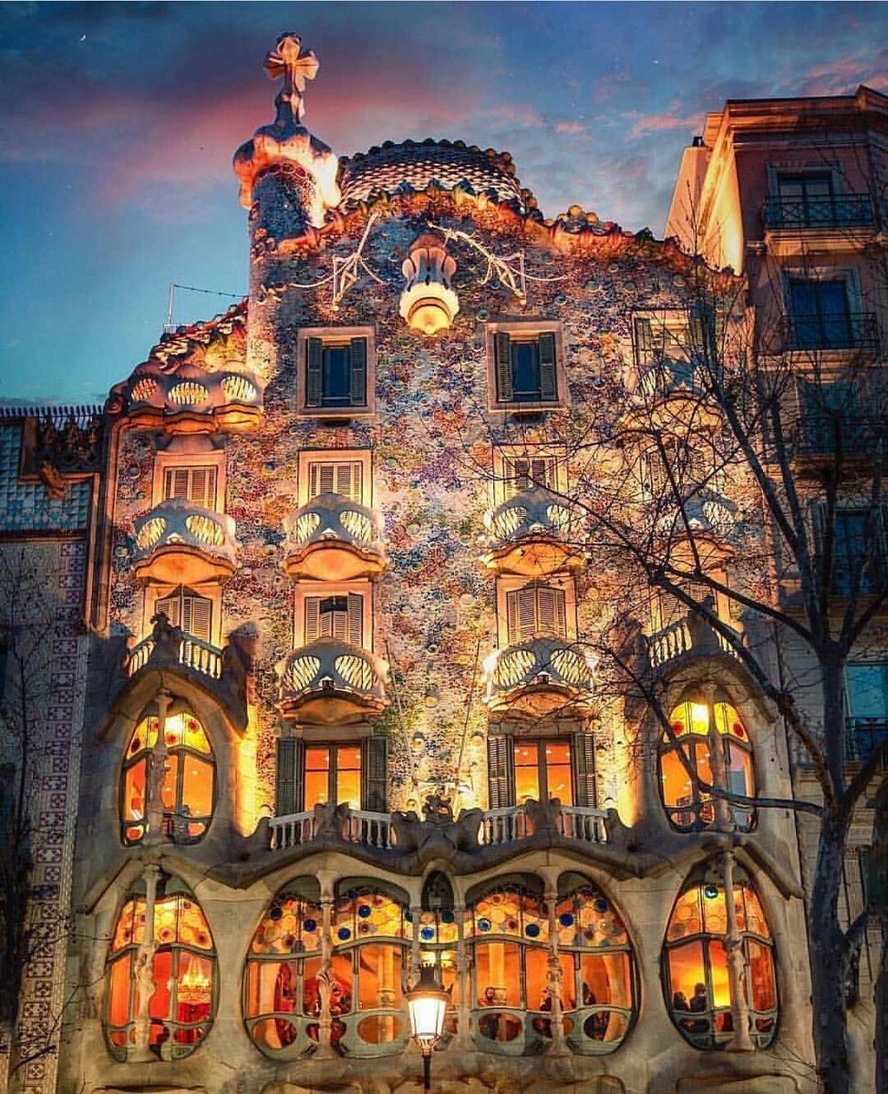 The Casa Batlló in Barcelona, Catalonia.