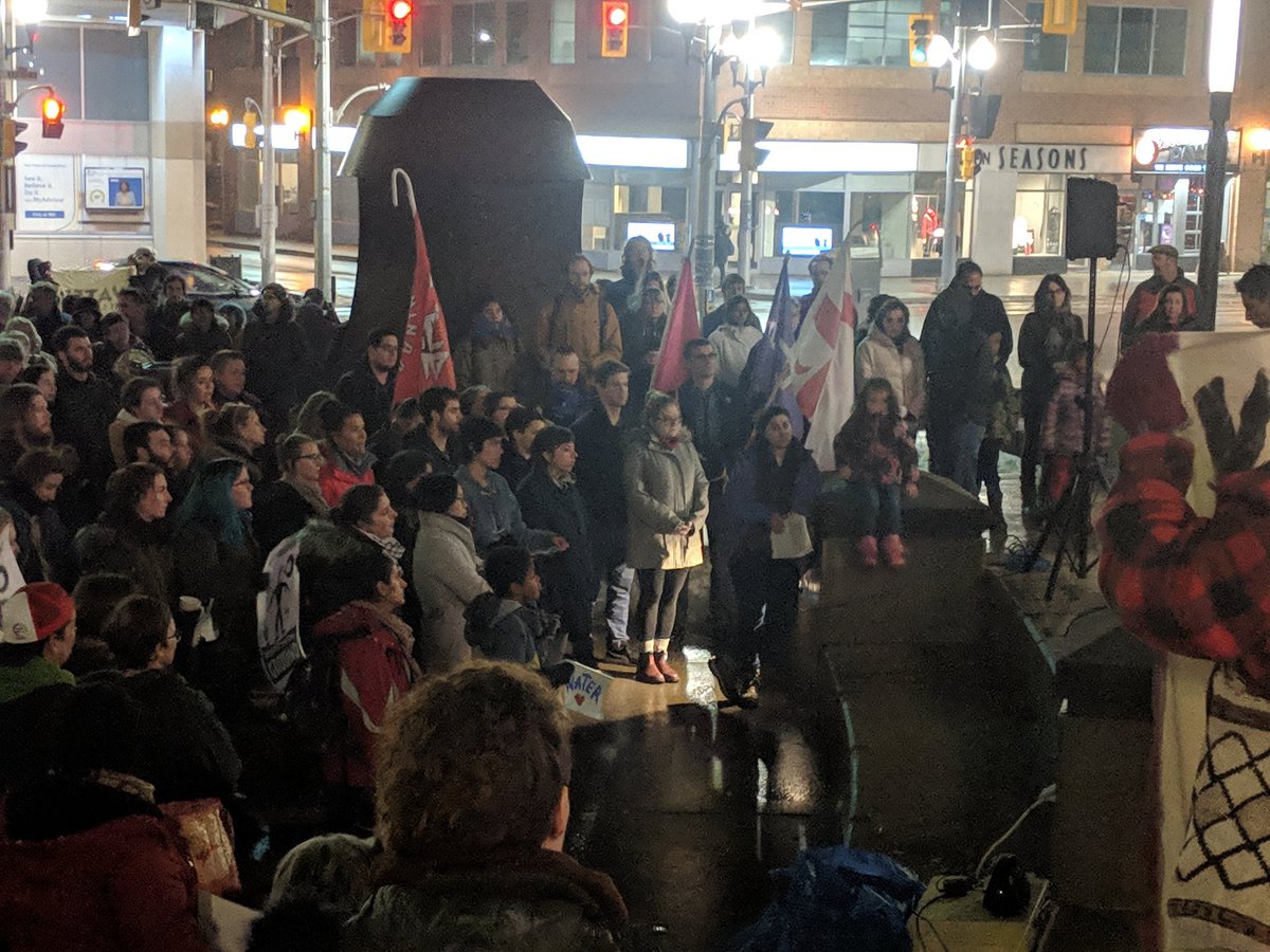 All these taken Jan 8 2019 in Waterloo Ontario part of the Solidarity with  #Wetsuweten event Waterloo Region. These are my photos.