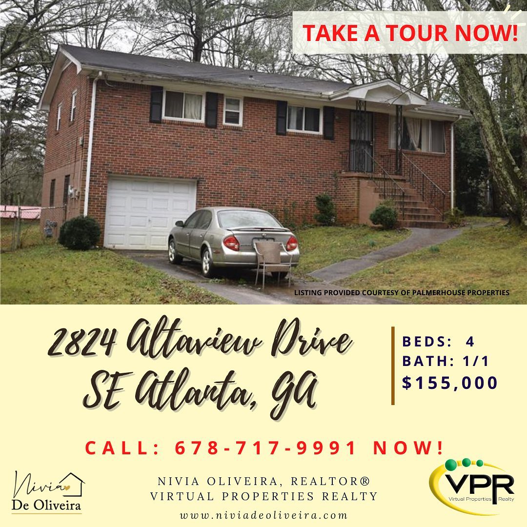 Nivia_Realtor's tweet photo. Instant Equity! 4 Sided Brick Home in Well Established Community. Minutes away from ALL Attractions. Centrally located! 

Address: 2824 Altaview Drive SE Atlanta, GA
CALL NOW: 678-717-9991
https://t.co/XycPN6KKMP

#GeorgiaRealEstate #Realtor #trustedrealtor https://t.co/jJ3M38tu9D