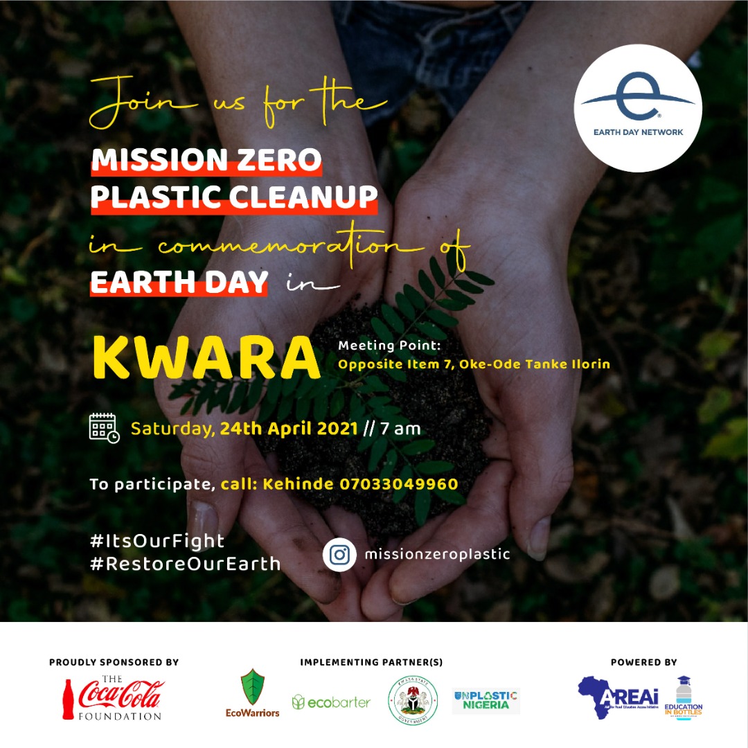 Victoria_Dako's tweet photo. Join #MissionZeroPlastic today as we commemorate #EarthDay2021 with #CleanUpTanke
Kick-off time is 7 AM and the venue is opposite Item7, Tanke Oke - Odo.
Come, let us clean Tanke together as we make our city cleaner and greener.
@Areai4Africa
@followKWSG
@LanreShaper https://t.co/AAc2gYe7IN