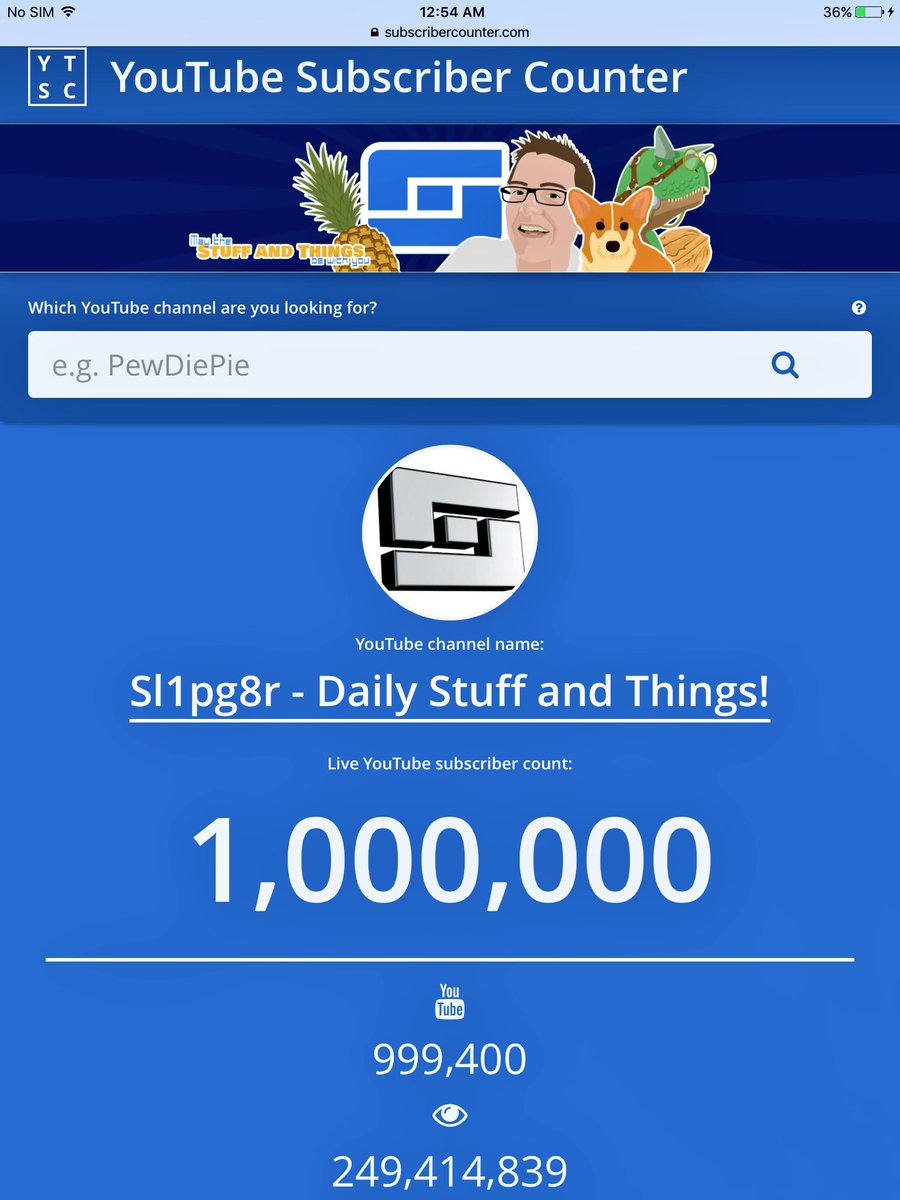 Ransika16's tweet photo. @sl1pg8r Throwback to 1mil Subs https://t.co/cTK9AkslhT