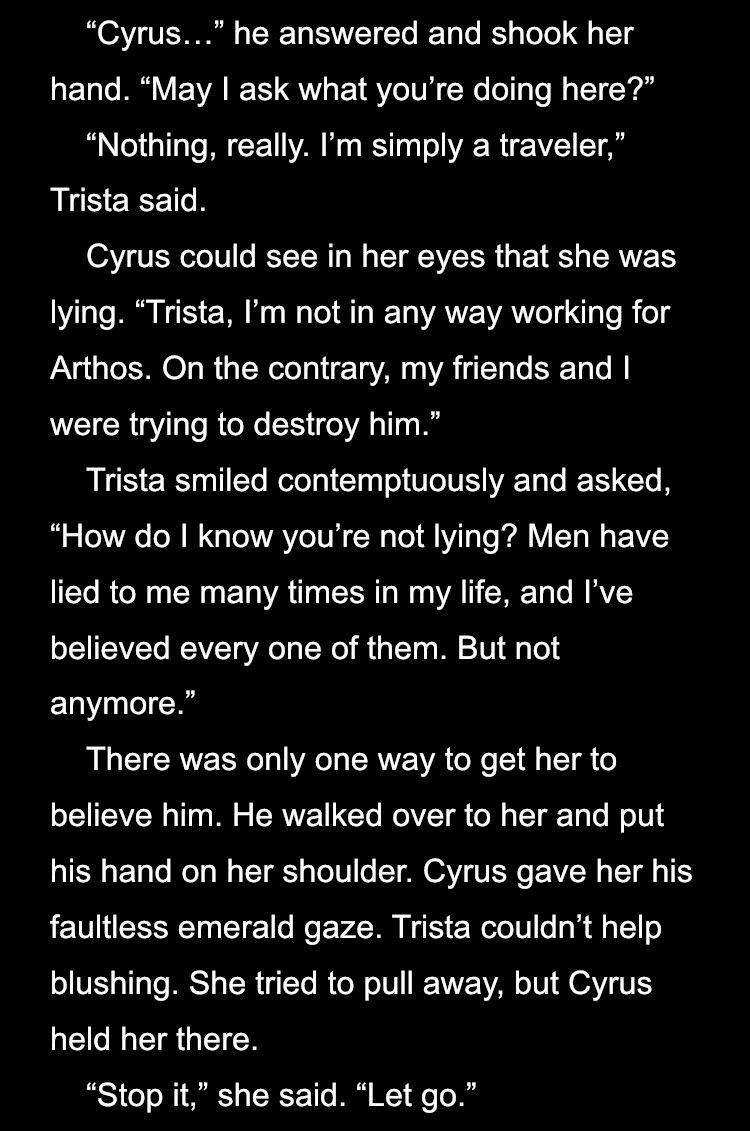 Once again Cyrus hypmotizes somebody into joining his adventuring party, this time by cajoling a woman he doesn’t know into opening up to him. Classy, Cyrus. So anyway we have ANOTHER tragic backstory because I was the littlest hack.