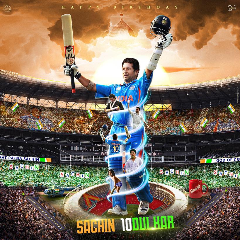 Wishing a Very Happy Birthday to Master Blaster Sachin tendulkar.... 