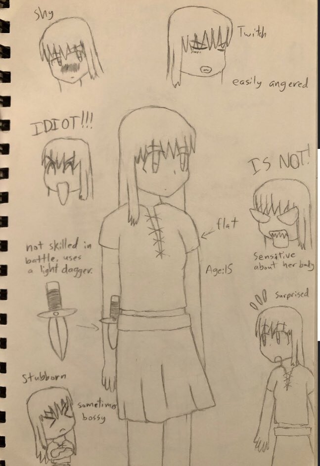 That’s right. We have fucking character portraits done by yours truly around 2004/2005. Because I was also a giant anime nerd, this is all I knew how to draw. Gotta wonder if I’d done these for my own reference or if I thought I could convince others to draw these dorks, too.