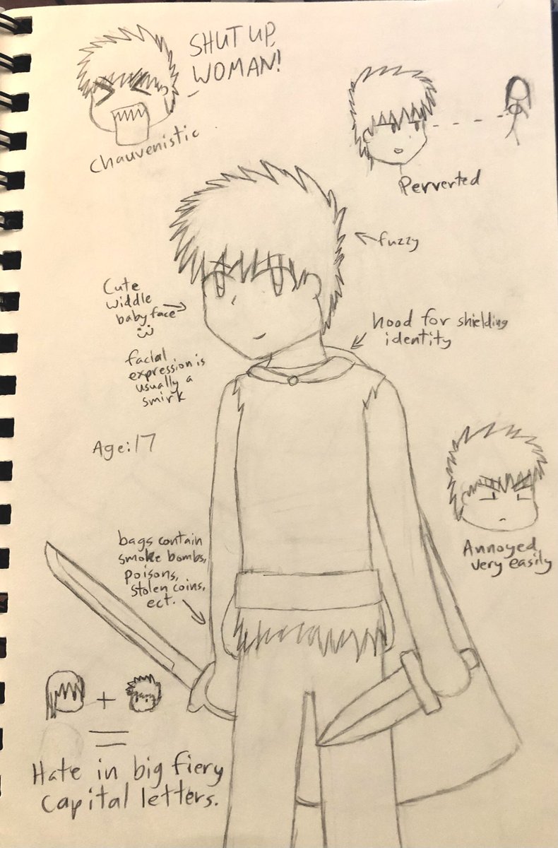 That’s right. We have fucking character portraits done by yours truly around 2004/2005. Because I was also a giant anime nerd, this is all I knew how to draw. Gotta wonder if I’d done these for my own reference or if I thought I could convince others to draw these dorks, too.