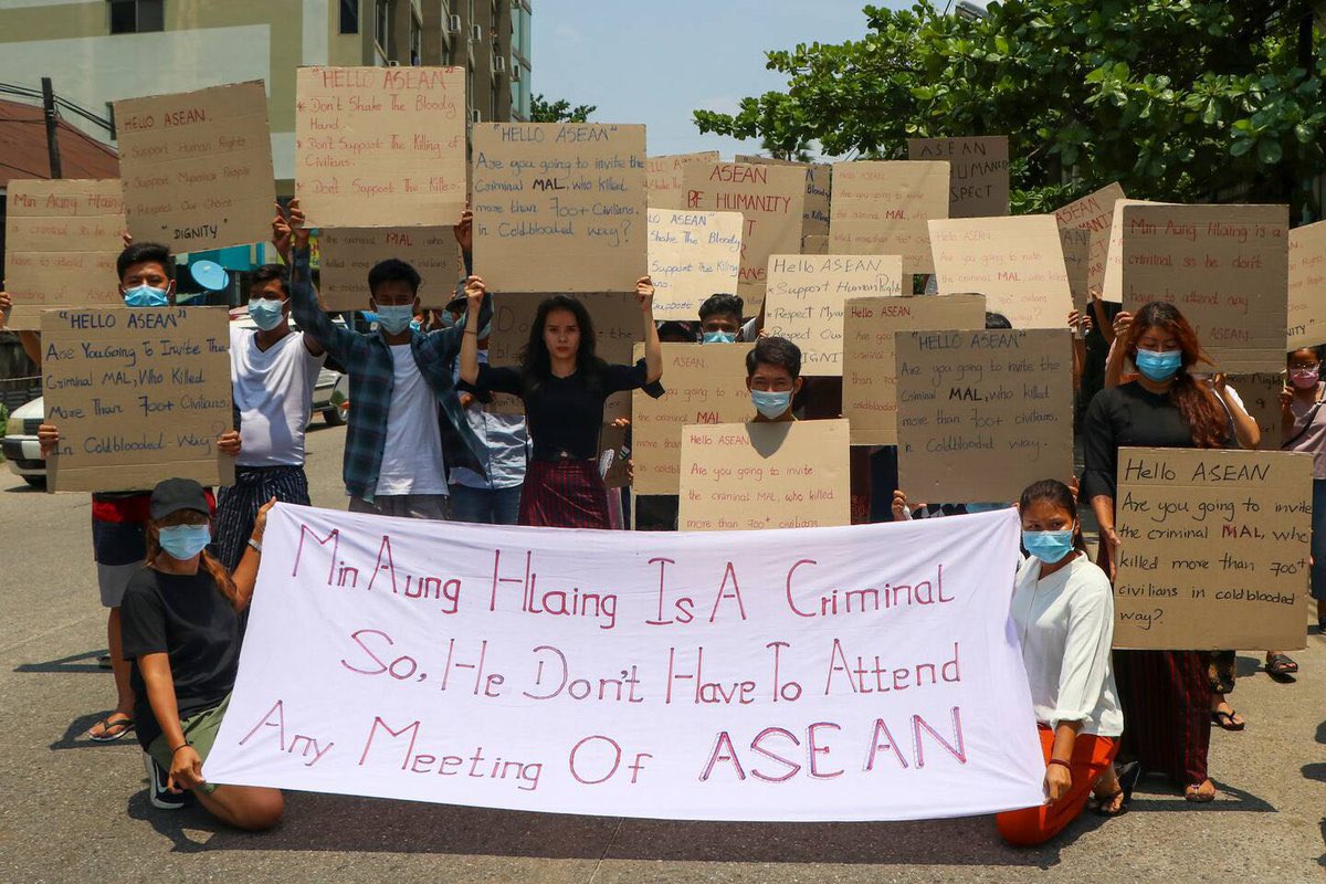 MAL is a criminal so he don’t have to attend any meeting of ASEAN. #WhatsHappeningInMyanmar #ASEANrejectSAC #ASEANSummit #Apr24Coup x.com/kenroth/status…
