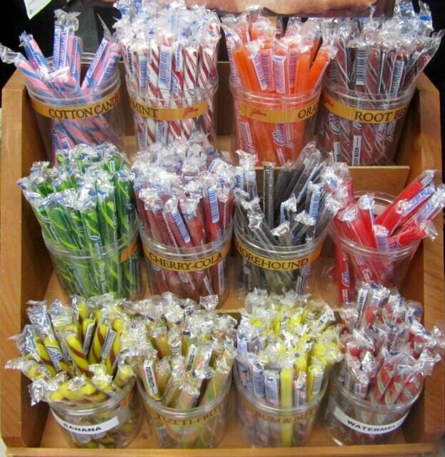 Say you are leaving the train museum gift shop, and you would like a sweet.You see this colorful display. And you say to your family, “hold on a second, I want to buy some_____?”Buy some what? What is the first name that comes to mind?