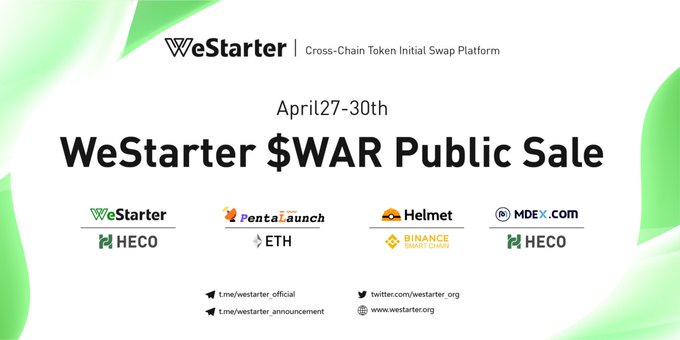 assun36's tweet photo. @westarter_org
@Helmet_insure
This is a platform that I have been focusing on for a long time. It's a great platform
Congratulations to westarter for releasing the original token war soon. I hope your project success. I'm looking forward it. @westarter_org
IDO $WAR good！ https://t.co/mDzujbAHPm