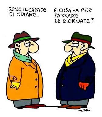Valente_Tweet's tweet photo. L’#odio non è un hobby. Tu non sei un #hater. Ma cosa fai per contrastare l’#hatespeech? #CyberEducAction, ne parliamo martedì a #smm21 [Vignetta di #Altan] https://t.co/nsTTj4DoIR