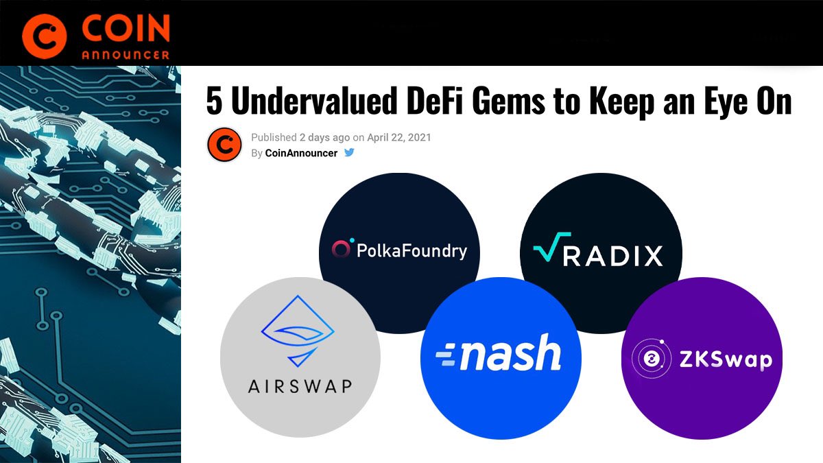 cryptoinbrief's tweet image. Checkout 5 undervalued #DeFi gems to keep an eye on by @CoinAnnouncer :

coinannouncer.com/5-undervalued-…

$EXRD $ZKS $NEX $AST $PKF