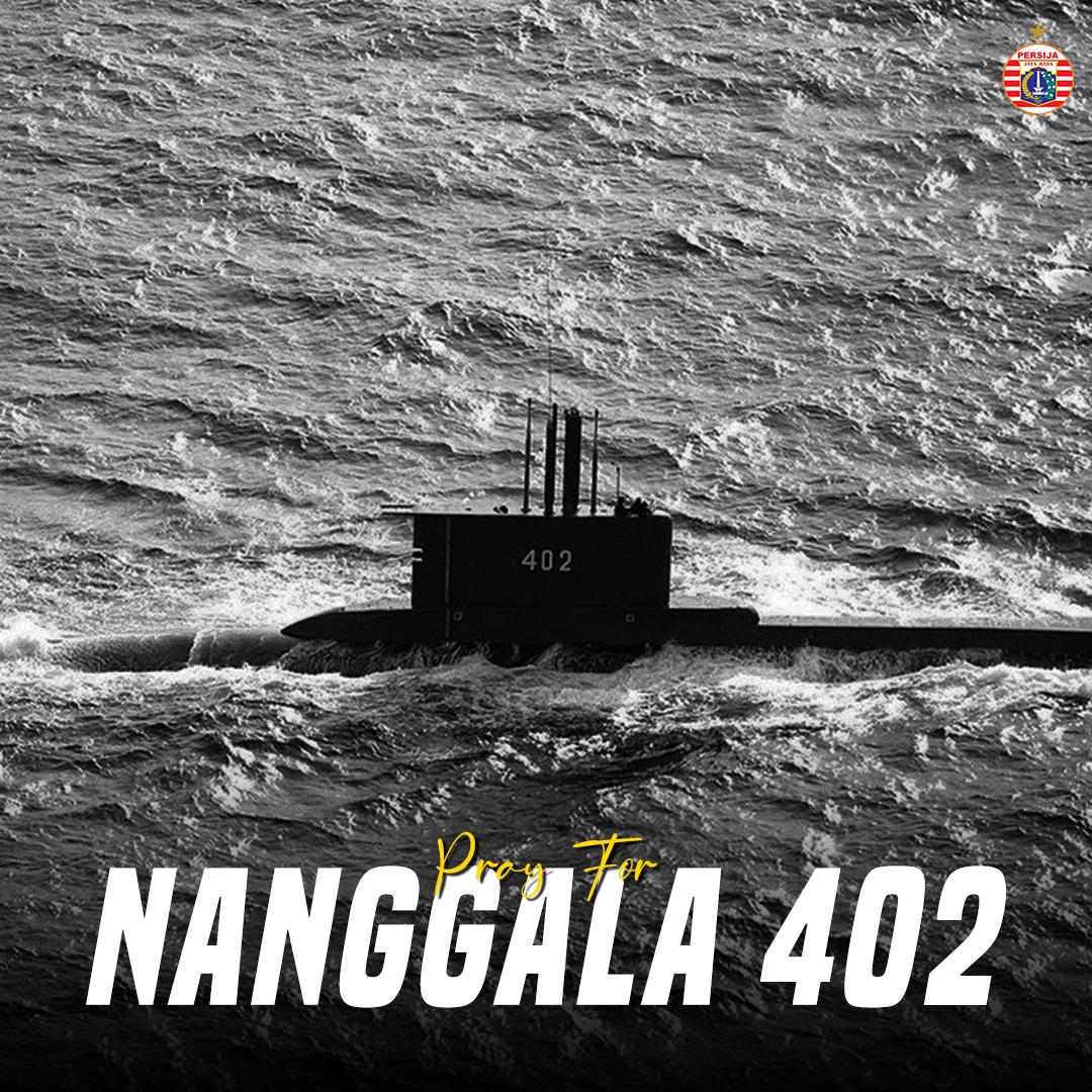 Mari sejenak bersama memanjatkan doa untuk #KRINanggala402 🙏

Doa terbaik untuk korban dan ketabahan berlipat untuk keluarga korban ❤️

#PrayForNanggala402 #BelieveIn12 #PersijaJakarta