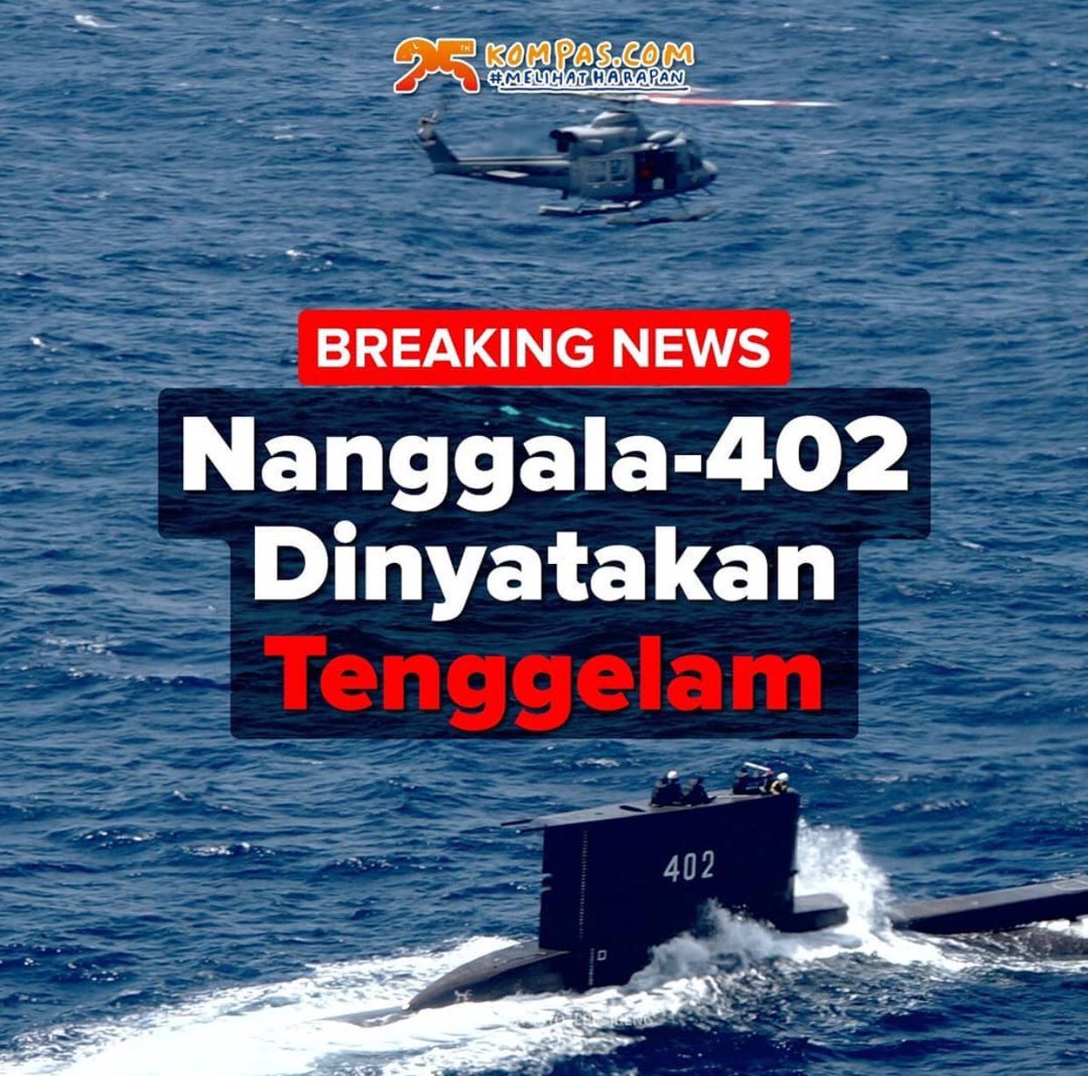 ENHYPEN_ID's tweet photo. 'Status KRI Naggala 402 untuk saat ini dan seterusnya adalah On Eternal Patrol (berpatroli untuk selamanya)'

Sending my prayers and deepest condolences for all the crews and their families.

Fair Wind and Following Seas, sailors!⚓

Rest in peace🙏 #KRINaggala402 https://t.co/5q2YHGIQjH