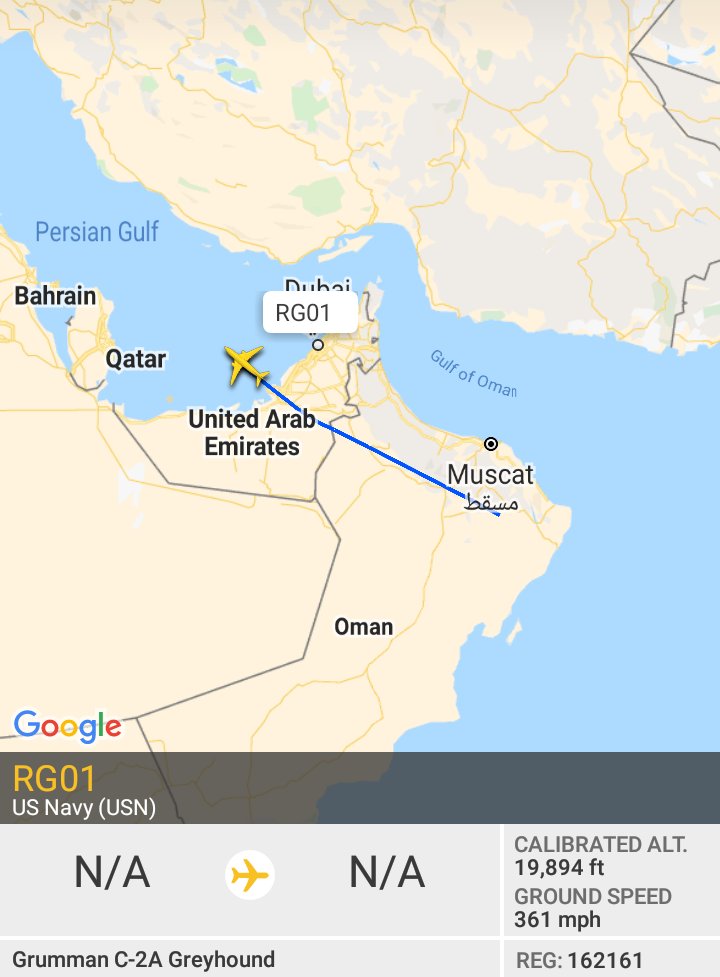 Oceanworldfree's tweet photo. 🇺🇲 USN RG01 162161 #AE0467
#PersianGulf
Grumman C-2A Greyhound
#IKECSG CSG2 #CVN69 #CVW3 https://t.co/R13YCaM204