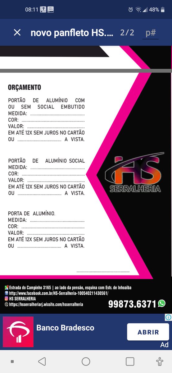 OLVBARROS's tweet image. Faça seu orçamento conosco 21-972425869 portões e portas em Alumínio