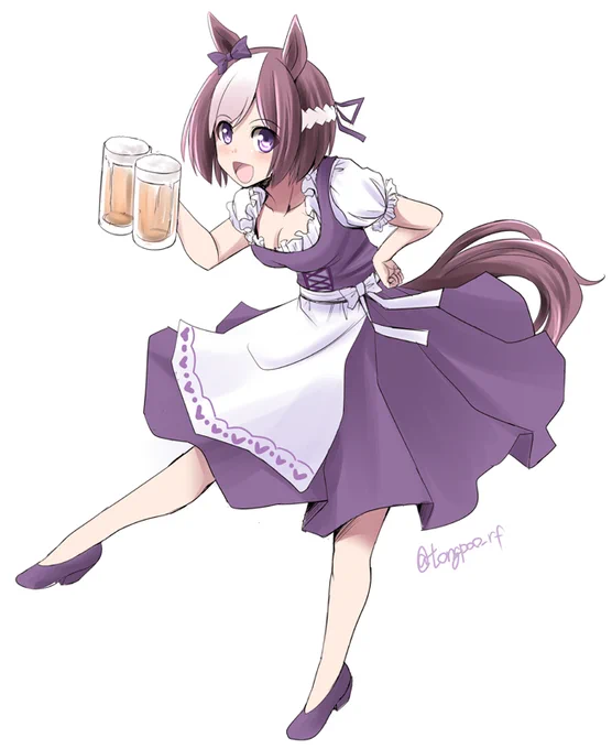 ディアンドルが勝ったよ!😆
#ウマ娘 