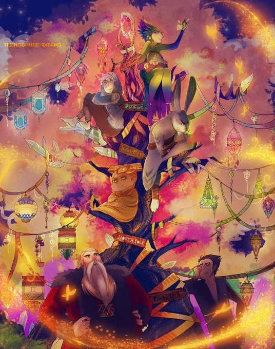 25 RTs + 420 likes and I will re-draw this old fanart of the whole #riseoftheguardians gang 