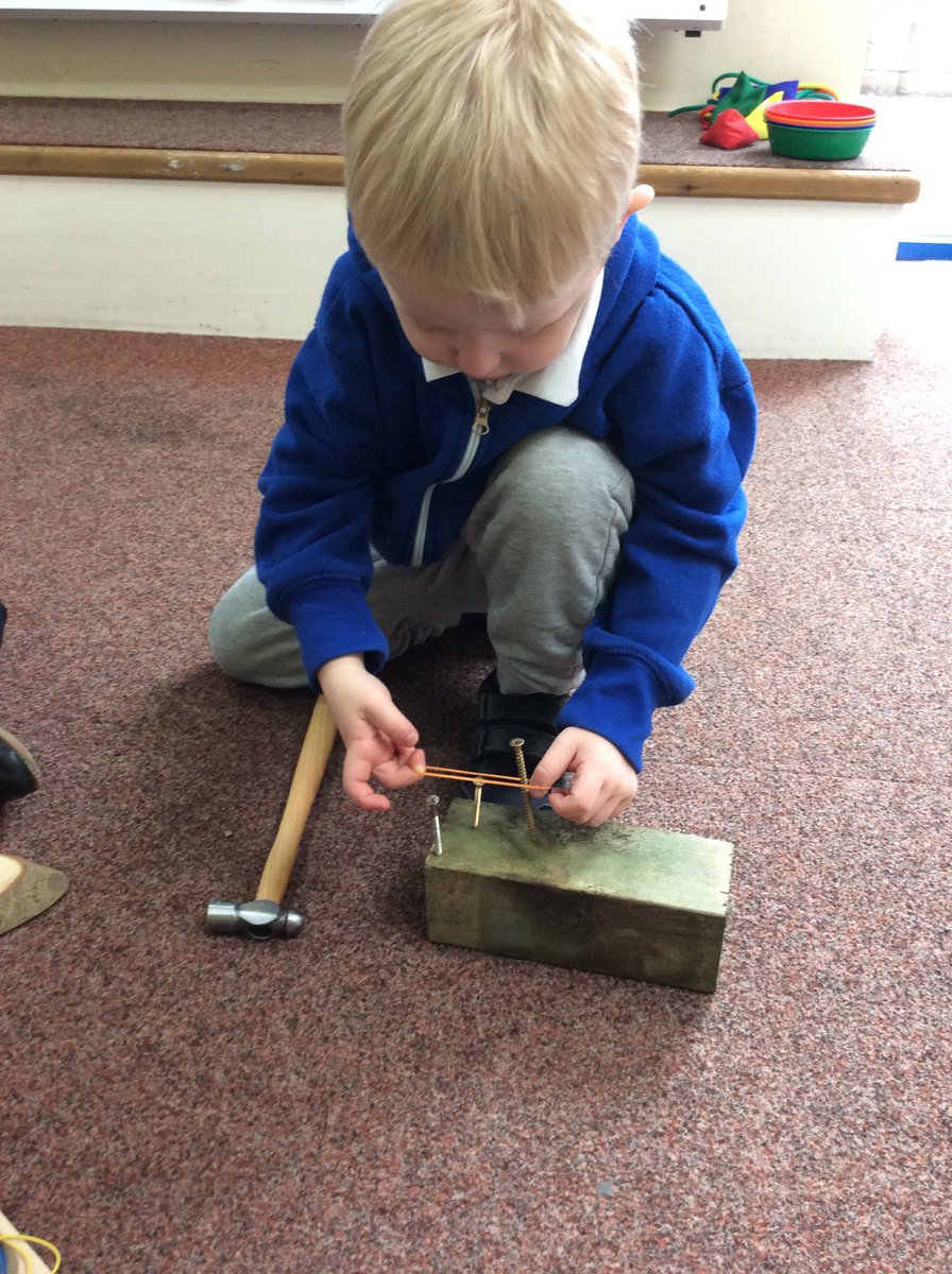 MrsBrothwell's tweet photo. A fabulous first week back! We’ve been really busy in Nursery using tools, assessing the suitability of different types of wood and fantastic art work inspired by The Very Hungry Caterpillar 🐛 plus our very own talented Mrs Cheffings helping with our fantastic display. #EYFS https://t.co/MDnyRsCzla