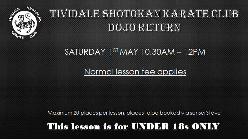 TividaleKarate's tweet photo. ONE WEEK TODAY Tividale Shotokan Karate Club U18’s we return to the dojo 😍⛩🥋 https://t.co/RNjVrzXJJr
