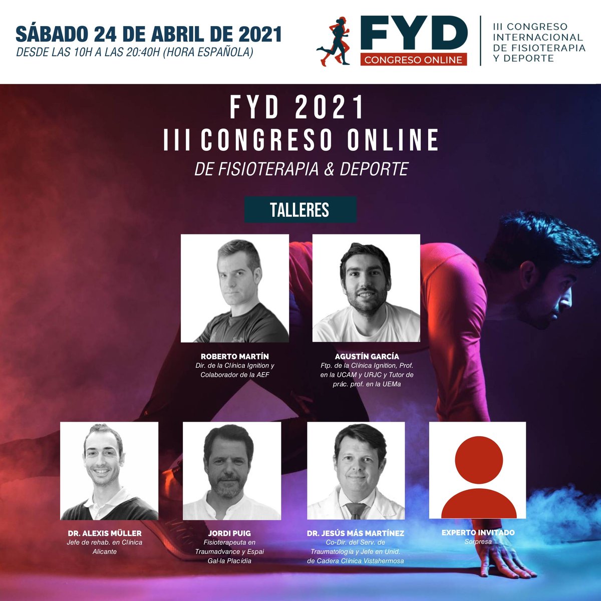 ¡Hoy nos vemos las 10:00h!  Estos son los  talleres del día de hoy

¿Estás preparado?
•⁣
#CongresoFYD2021 #Fisioterapia #deporte #fisioterapeutas #fisioterapiadeportiva #fisioterapiainvasiva #fisioterapiamanual #FisioCampus