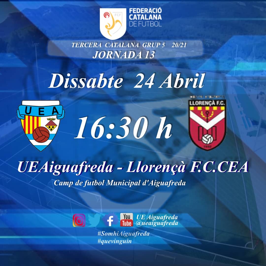 UEAiguafreda's tweet photo. Dia de partit!Recordeu aforament limitat, màximes mesures de seguretat, distància,control d'accés, desinfecció de mans.Som-hi Aiguafreda.#quevinguin! https://t.co/1Wu7R64jcp