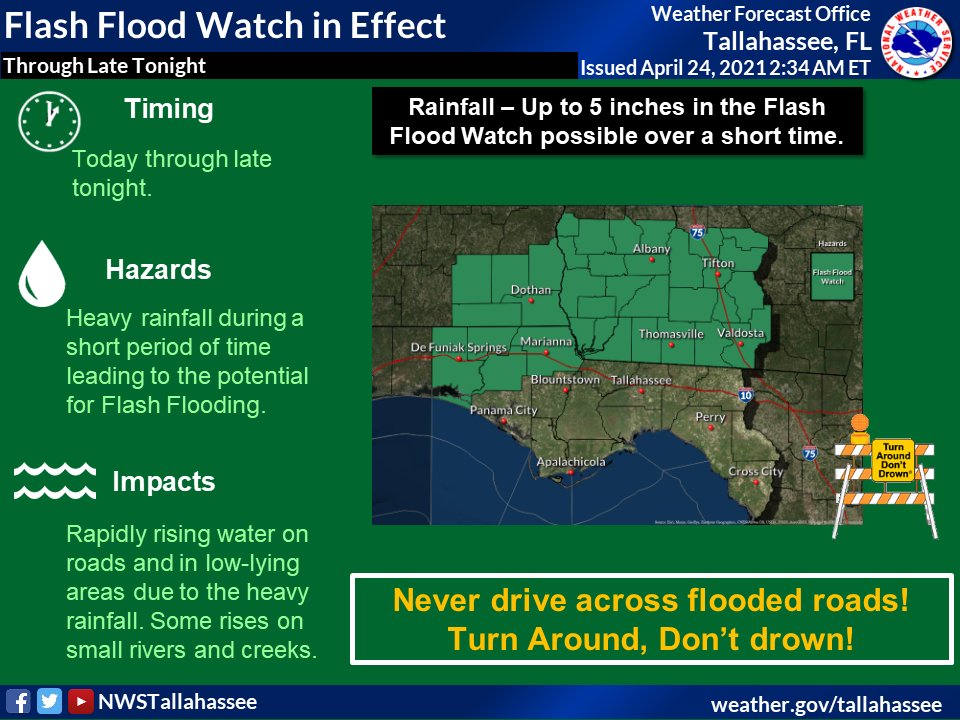 NWS Tallahassee on Twitter "⚠️ [4/24/21 Severe Outlook] Multiple