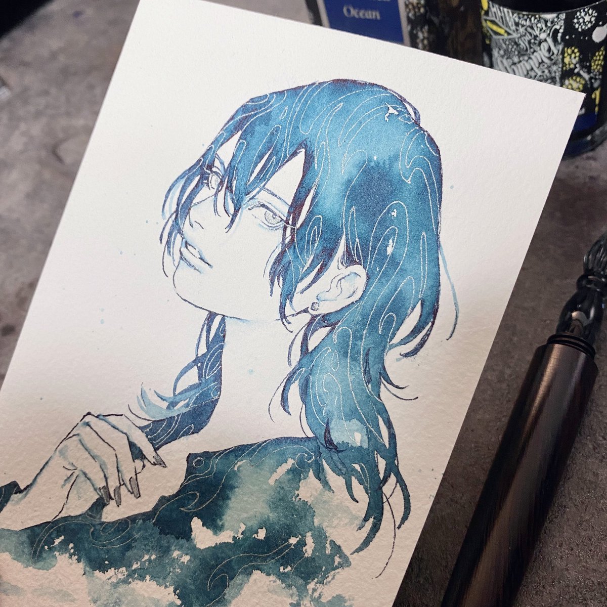 drawing

紙: セザンヌ 荒目
画材: DIAMINE Enchanted Ocean / PILOT juice up 04 