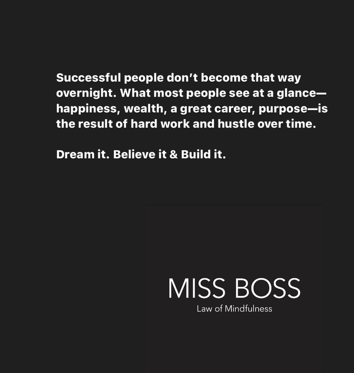 kanitnanr's tweet photo. Dream it. Believe it & Build it. •
MISS BOSS CN - Law of mindfulness #missboss #lawofmindfulness #staystrong #beyourself #mindset #positivevibes #positivethinking #lifecoaching #positivity #mindfulness #motivationalquotes #motivation #motivational #motivationalquotes https://t.co/O2fR7qYTJa
