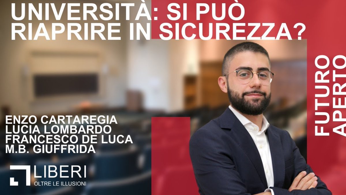 Nel nuovo appuntamento su LO <a href="/EnzoCartaregia/">Enzo Cartaregia</a> (#FuturoAperto) presenta Lucia Lombardo (<a href="/SapienzaInMovim/">SapienzaInMovimento</a>) e Francesco De Luca (CNSU).  È possibile ripartire con didattica in presenza guardando anche a esperienze positive di alcuni atenei italiani?

🎥👉 youtu.be/amxDsi5axmw