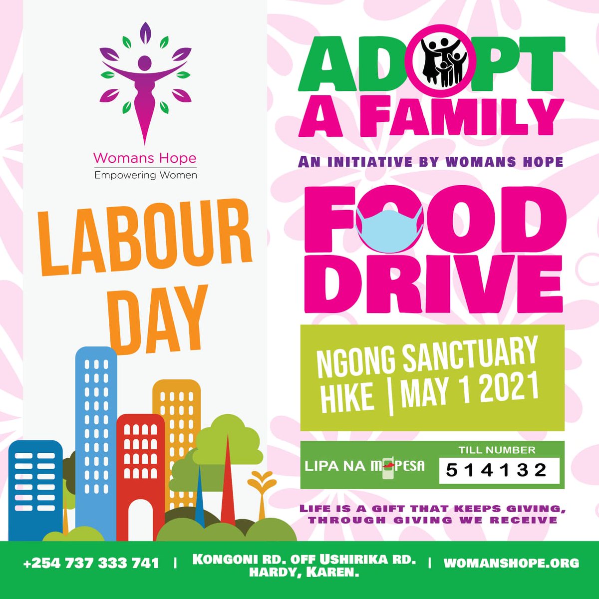 This labor day, let's go on a hike and donate food to needy families. 💜
#adoptafamily 
#fooddrive