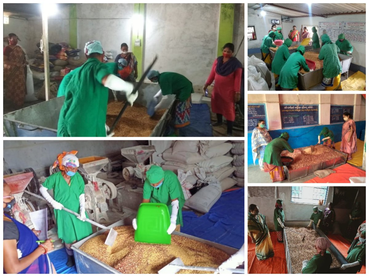 WCDOdisha's tweet photo. #FixedDayMixing of ingredients for preparation of Chhatua (#TakeHomeRation) was undertaken by #WSHGs with unabated vigour across the state yesterday. Required covid protocols were found to be followed stringently.
#MalNutritionFreeOdisha
@MinistryWCD @csircftri @WFPindia https://t.co/rxFqcBuXjM