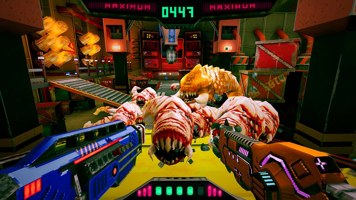 SarkSweet's tweet photo. -WRITHE-

WRITHE transports you to an alternate ‘70s Thailand, where an endless horde of mutant sago worms terrorize the people of Bangkok. Suit up and lock ‘n’ load.
#indiedev #gamedev #indiegames #videogames #games #FPS #scifi #aliens
@MissionCtrlHQ

https://t.co/wN8Q92UpNn https://t.co/VTAnysGgHD