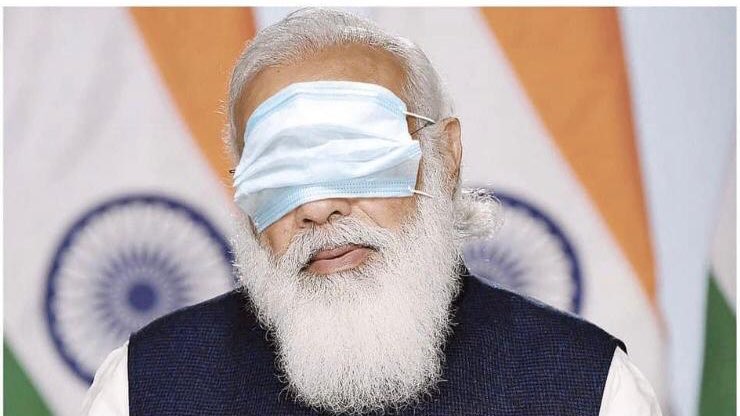 Hajigul_bangish's tweet photo. #EndiaSaySorryToKashmir 

Oxygen shortage in india it's because of Kashmir . Because God is watching everything . 

And @narendramodi right now . 

@Hajigul_bangish https://t.co/NtozXgLIFx