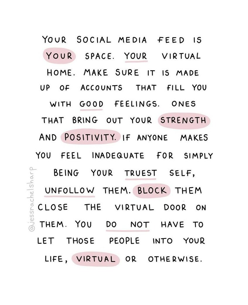 Please be mindful of this. I have seen lots of tweets recently berating others for not following back. It isn't 'impolite'. It isn't someone being 'egotistical'. Often it is someone merely protecting their wellbeing and virtual space.