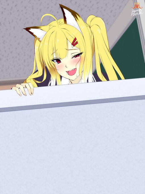 窓の外から誰かに声をかけられているツンデレ狐娘。
彼女は何か焦っている様子。(ラフ画)

#オリジナル #獣耳 #Kemomimi 