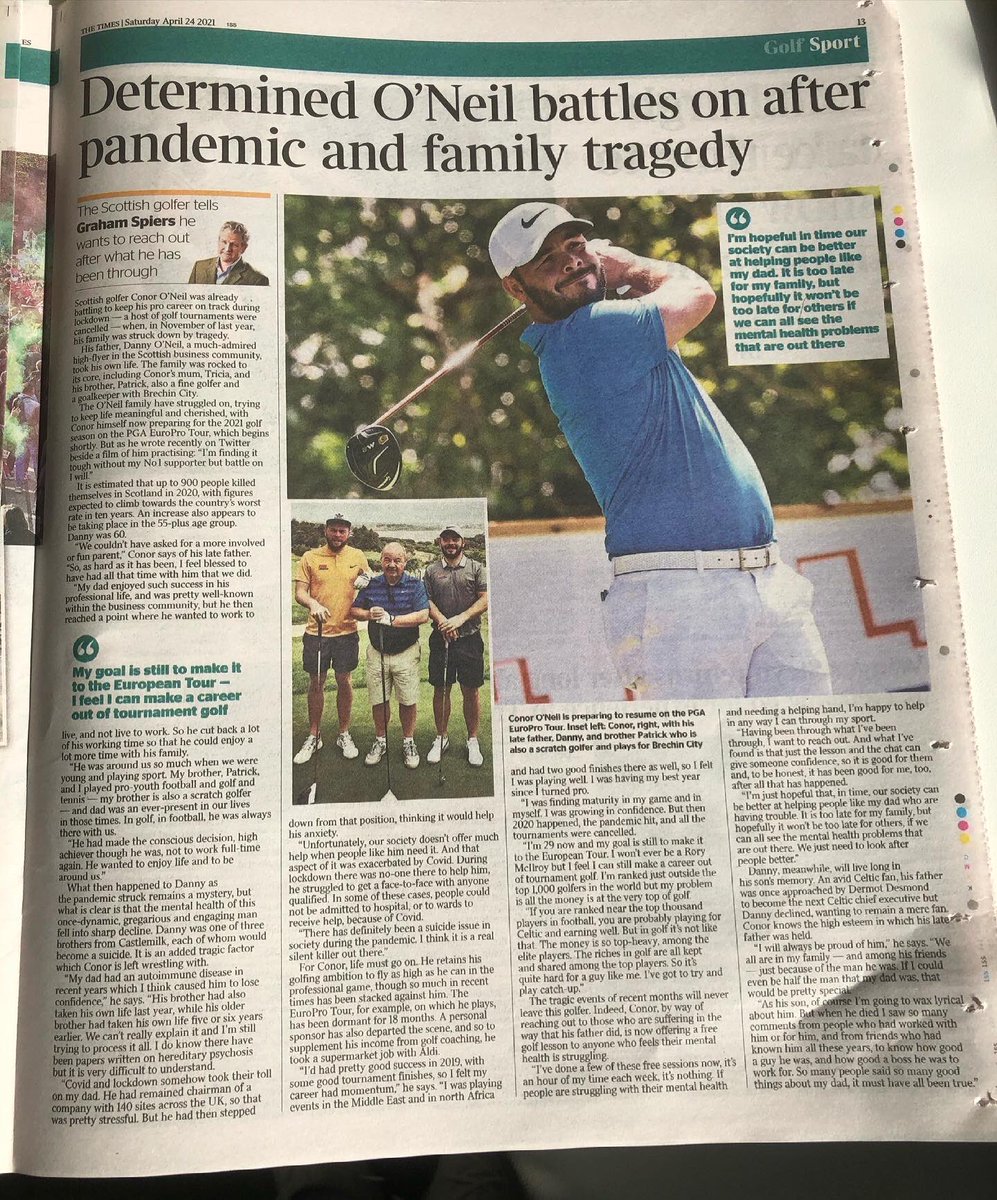 ConorOneil (@conorogolf) on Twitter photo I was naturally cautious when approached by <a href="/GrahamSpiers/">Graham Spiers</a> but how can we better ourselves as a society unless we tackle the hard truths. One day I wish to have the means to really help people on mass, but for now letโs all do what we can. So itโs me that can thank Graham. I was naturally cautious when approached by <a href="/GrahamSpiers/">Graham Spiers</a> but how can we better ourselves as a society unless we tackle the hard truths. One day I wish to have the means to really help people on mass, but for now letโs all do what we can. So itโs me that can thank Graham.