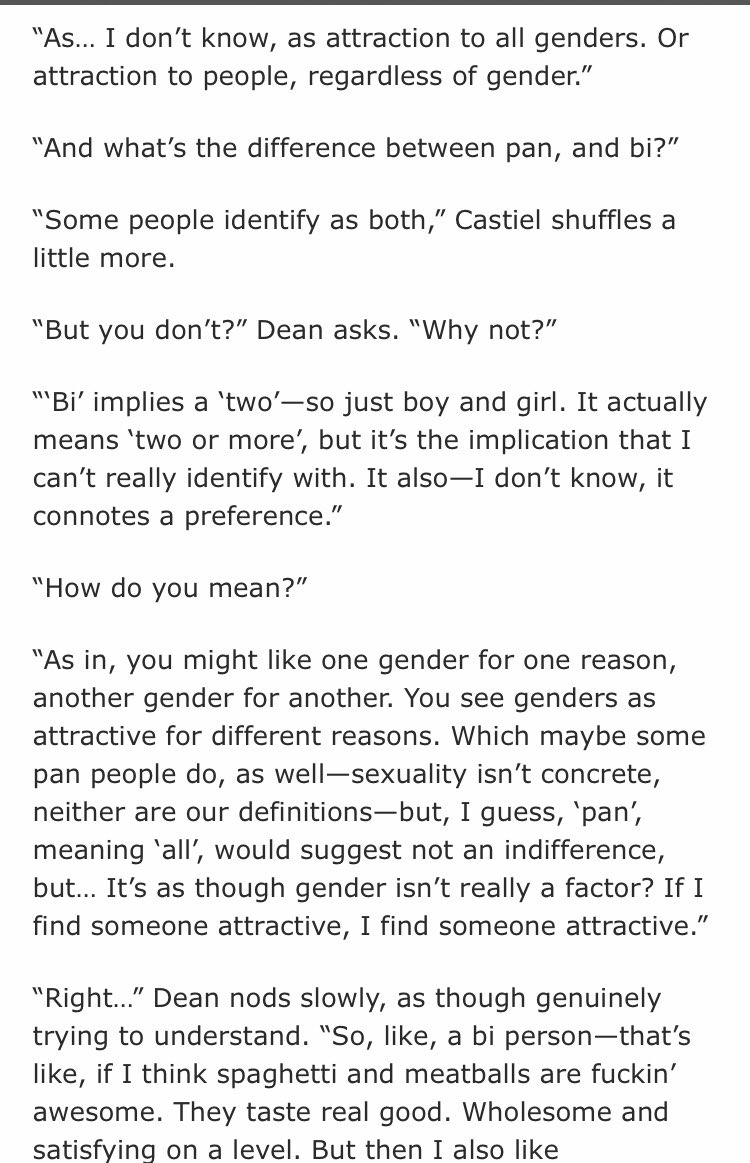 for the record this was the “self-insert” they took so much issue with. not to mention the fact they wrongly assumed i was pan sexual (yall probably know im bi) just because i dont exclude pan people from the community or try to deny their experiences/existence??